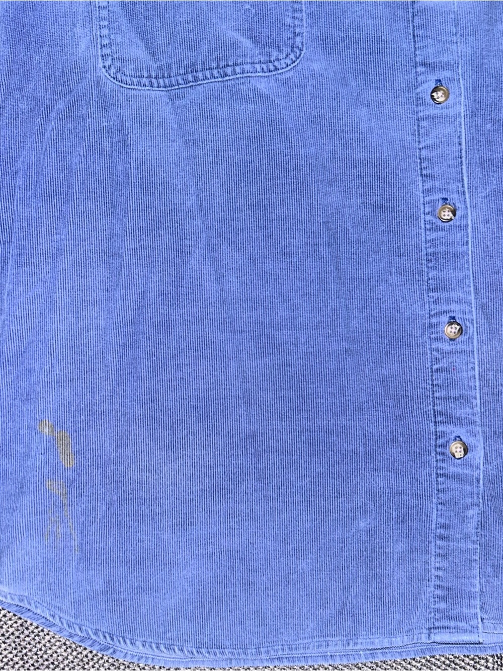 Rare 90s Disney Blue Corduroy Button Shirt Embroidered Mickey & Friends - Picture 4 of 7